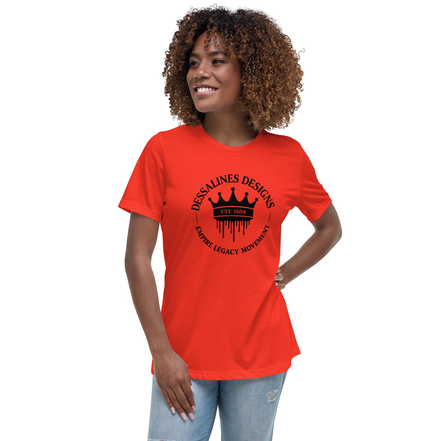 DD Women's Red Relaxed T-Shirt