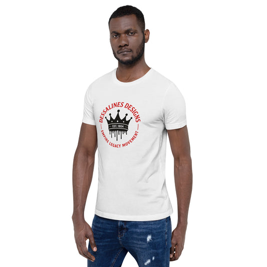 DD White T-Shirt with Black/Red Logo